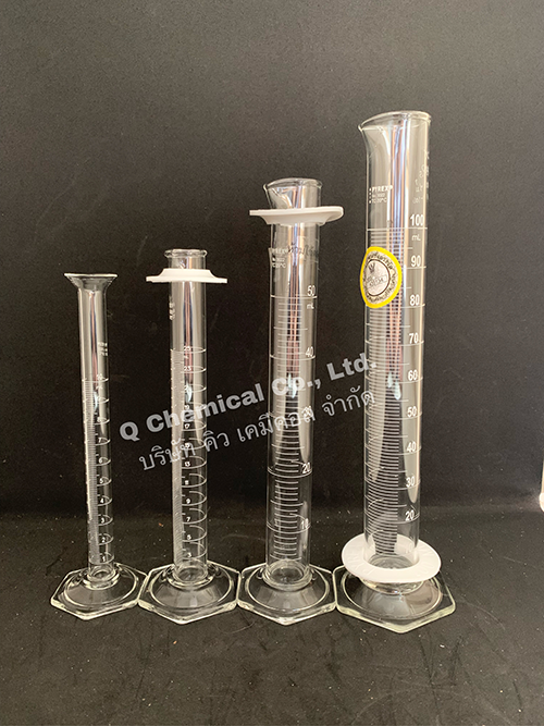 Glass cylinder Class A กระบอกตวง (Pyrex, U.S.A.)